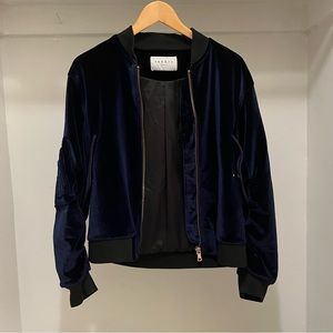 Sandro Ventura Velvet Bomber Jacket S